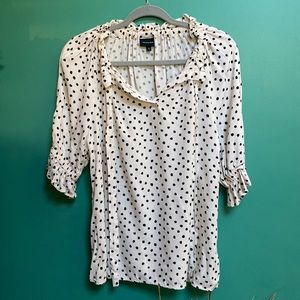 Who What Wear Medium polka dotted blouse